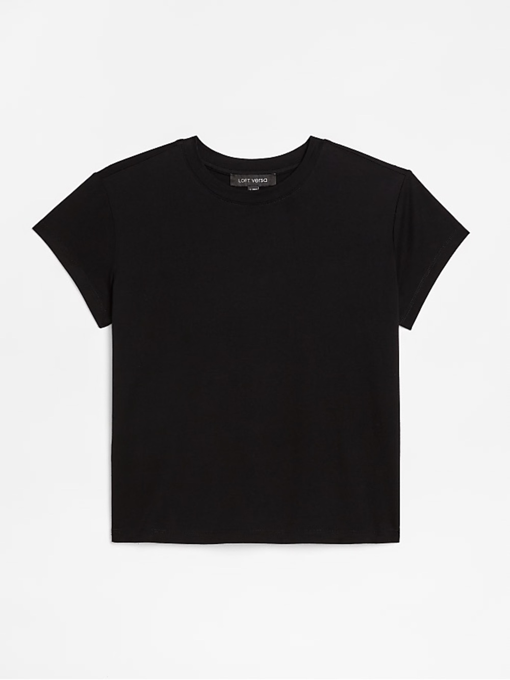 LOFT Versa Relaxed Black Short Sleeve Tee